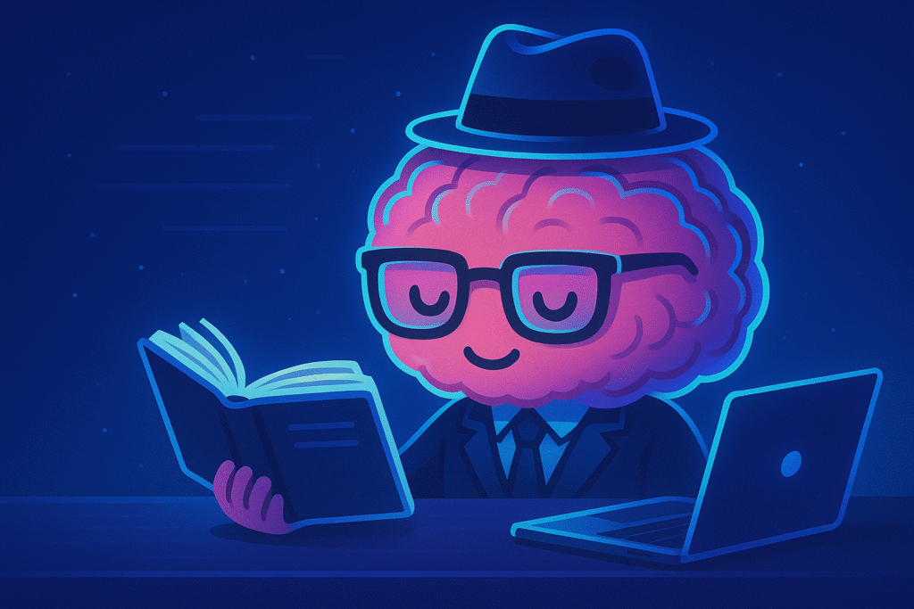 Profesor Cortex czyta książkę